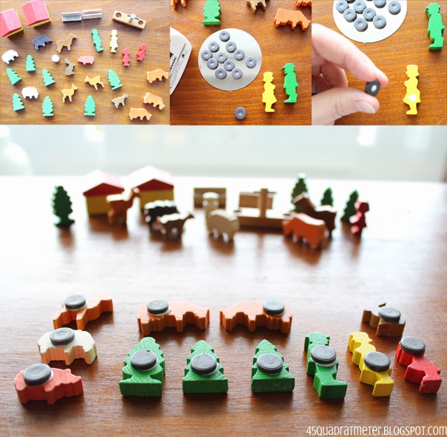 DIY Magnete aus Kinderholzfiguren