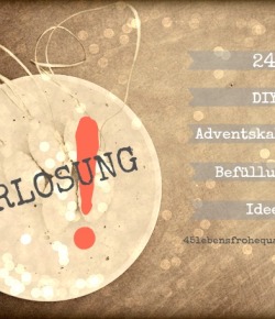 Ausblick ins Wochenende mit den Gewinnern der Woche des DIY Adventskalenders
